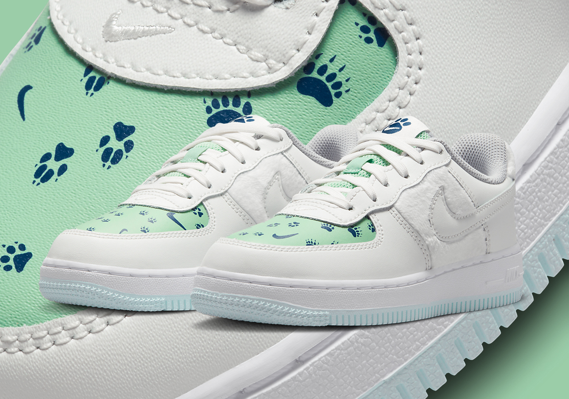 Nike Adds Polar Bear Tracks To The Air Force 1 Low For Kids