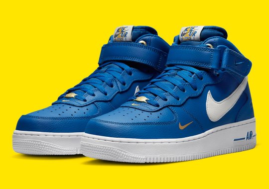 A Bright Sport Royal Covers The Nike Air Force 1 Mid “40th Anniversary”