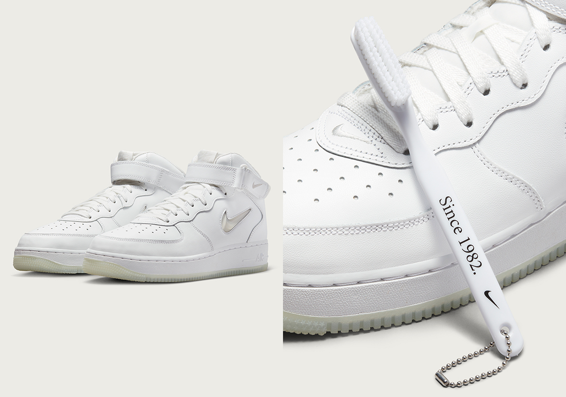 Nike's During Of The Month Program Expands To The Air Force 1 Mid "Summit White"