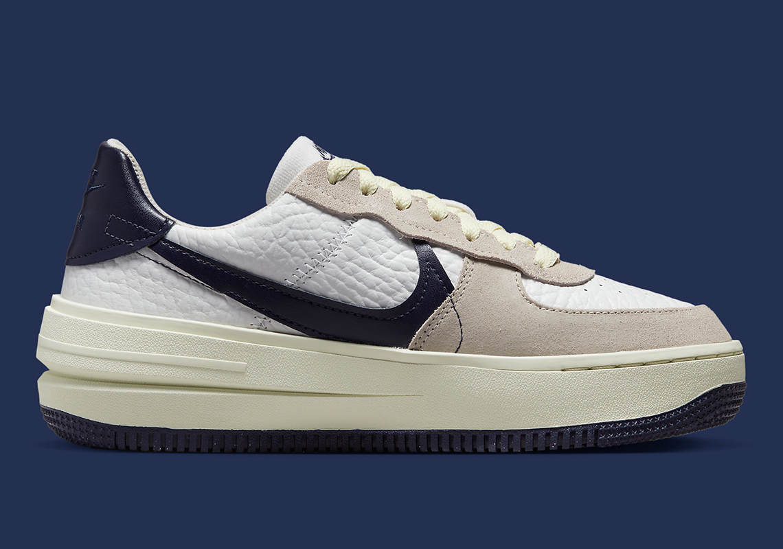Nike Air Force 1 PLT.AF.ORM Sneakers in Sail White and Baltic Blue