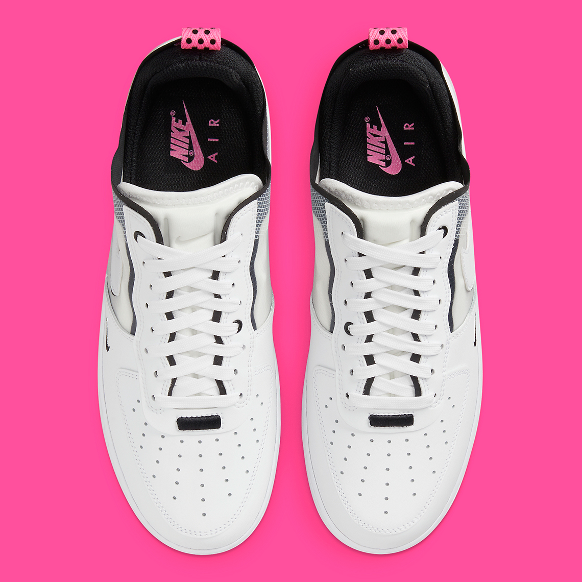 Nike Air Force 1 React White Black Pink DV0808-100
