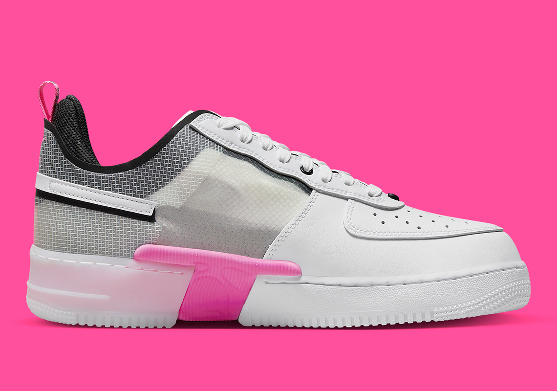 Nike Air Force 1 React White Black Pink DV0808-100