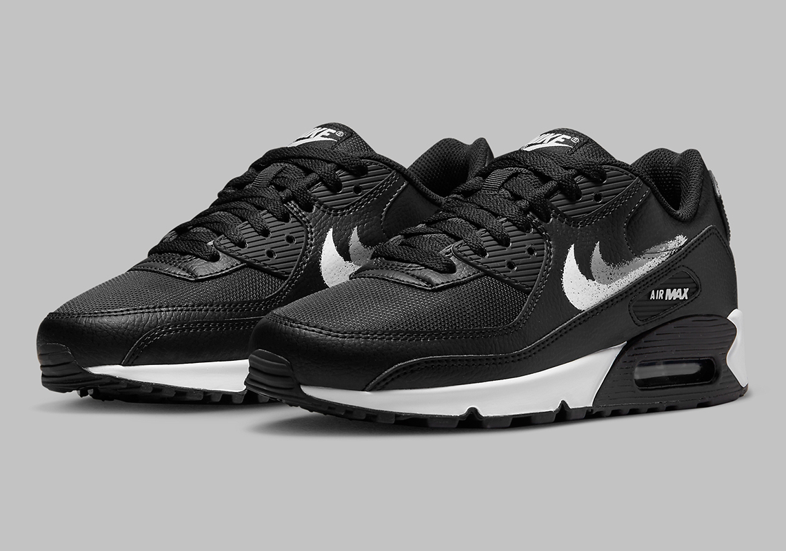 nike air max 90 grey black stencil FD0657 001 6