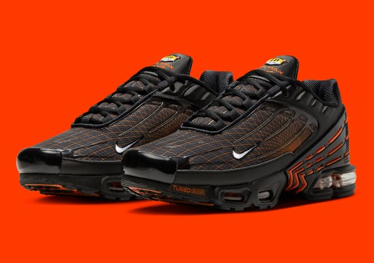 Titular Orange Accents Further Explore The Nike Air Max Plus 3’s Spirograph Pattern