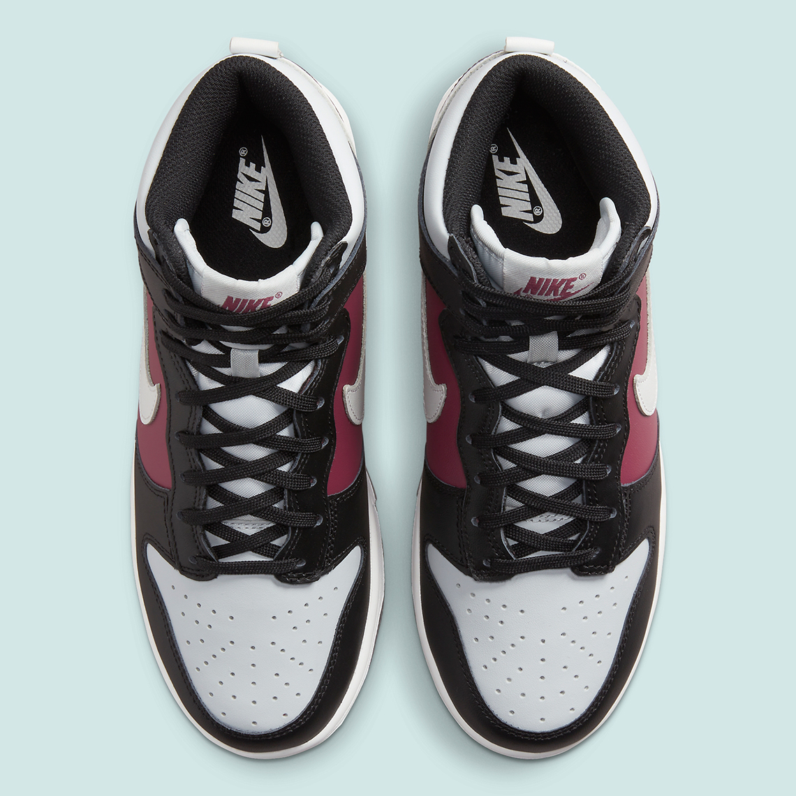 nike dunk high black white maroon DD1869 005 6