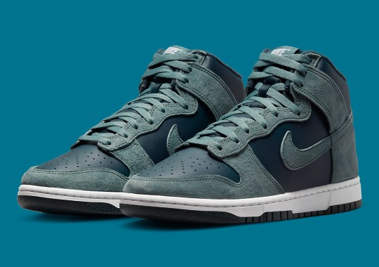 Suede And Leather Build Out This Cool-Toned Nike Dunk High