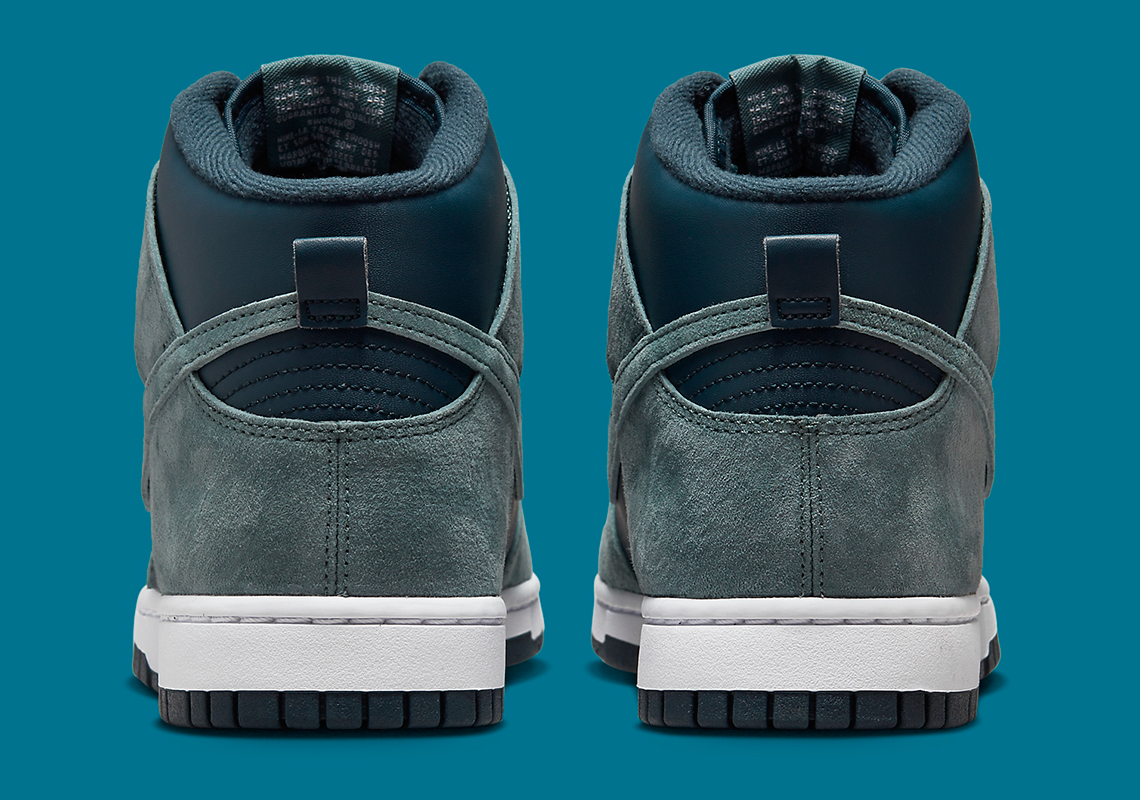 nike dunk high teal suede 7