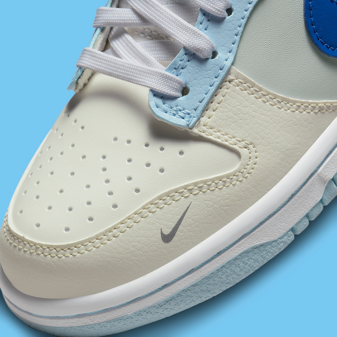 nike dunk low gs grey blue 7