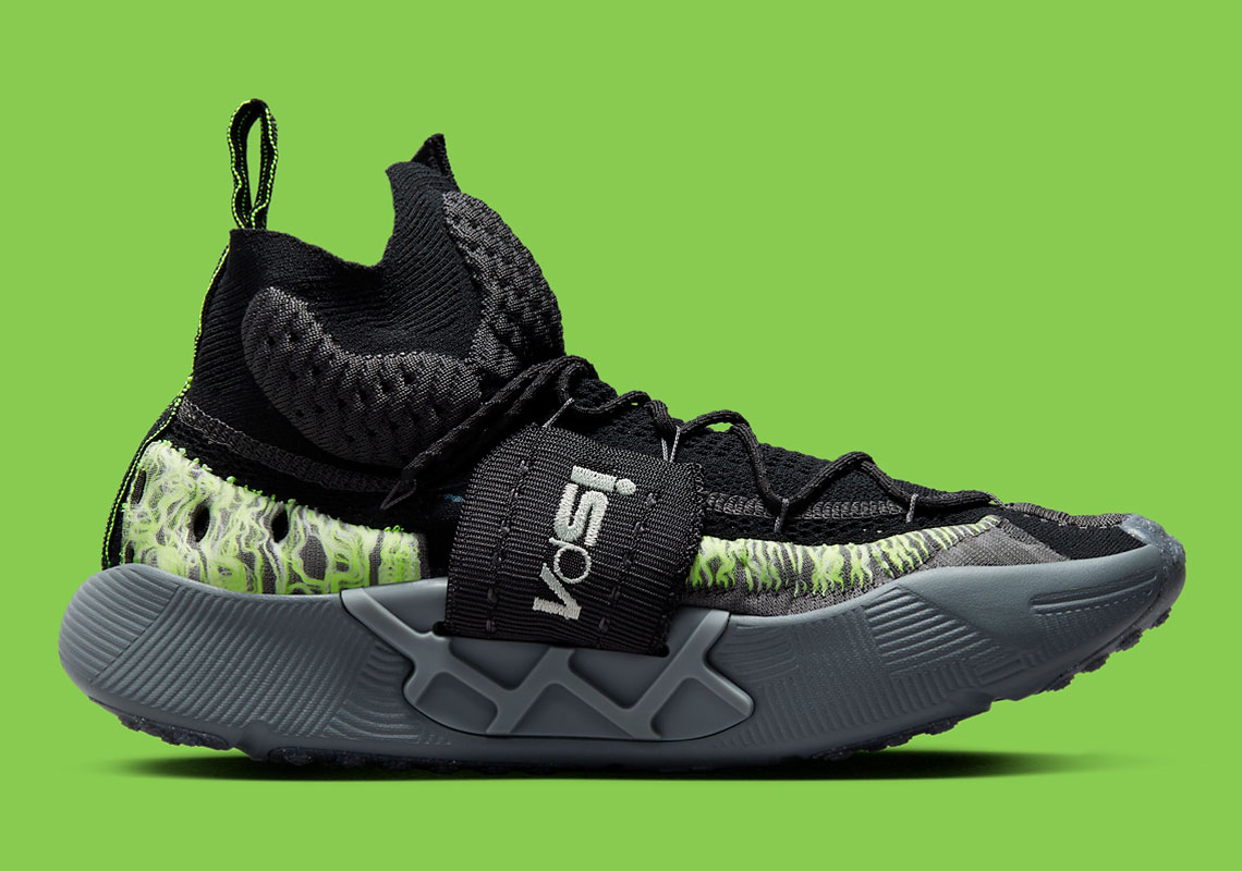 nike ispa sense flyknit black neon green CW3203 003 2