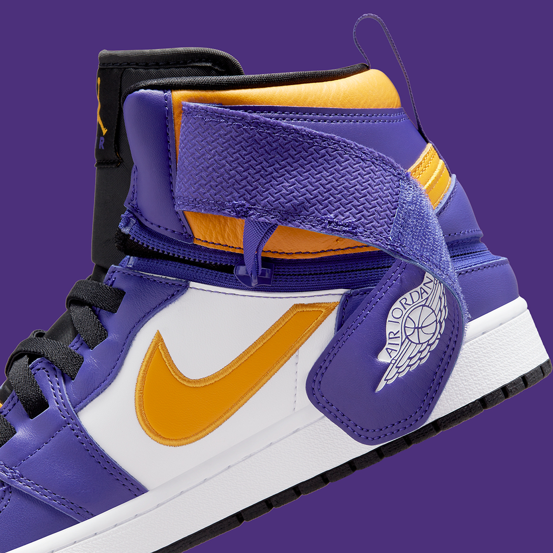 Air jordan 1 hot sale high strap lakers