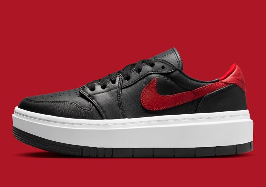 The Air Jordan 1 Low Elevate Surfaces In A Black And Red Colorway
