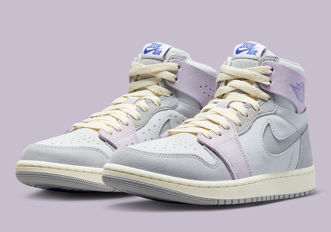 The Air Jordan 1 Zoom CMFT Dresses Up In Shades Of Grey And Purple