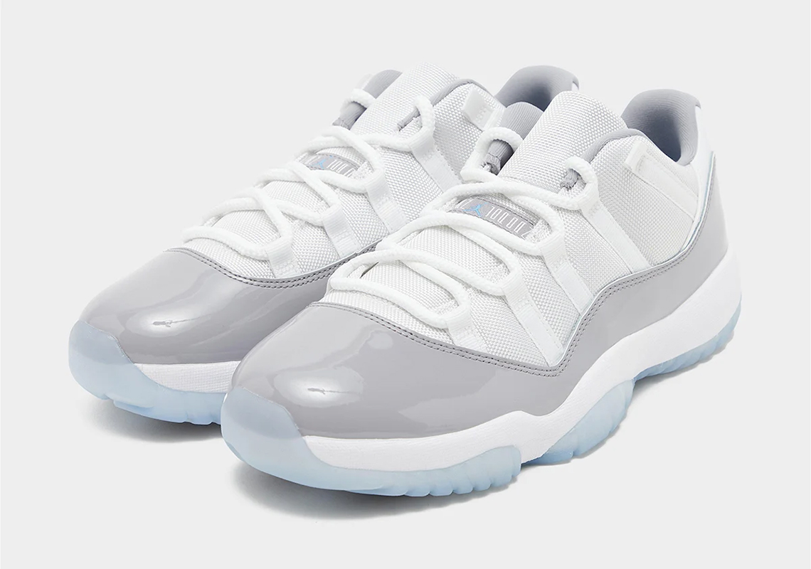 grey and white jordan 11s