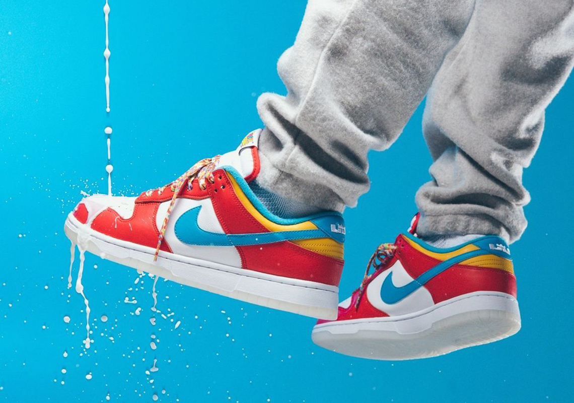 LeBron James Nike Dunk Low Fruity Pebbles Release Date 