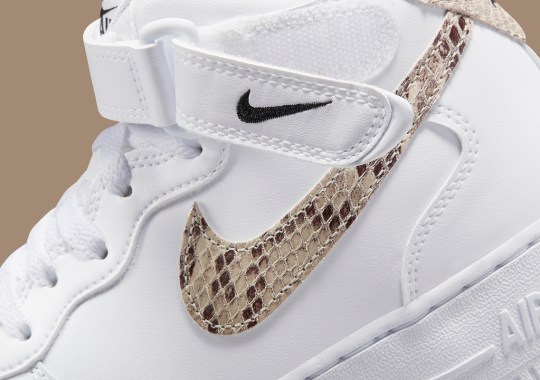 Nike Affixes Snakeskin Swooshes To This Upcoming Air Force 1 Mid