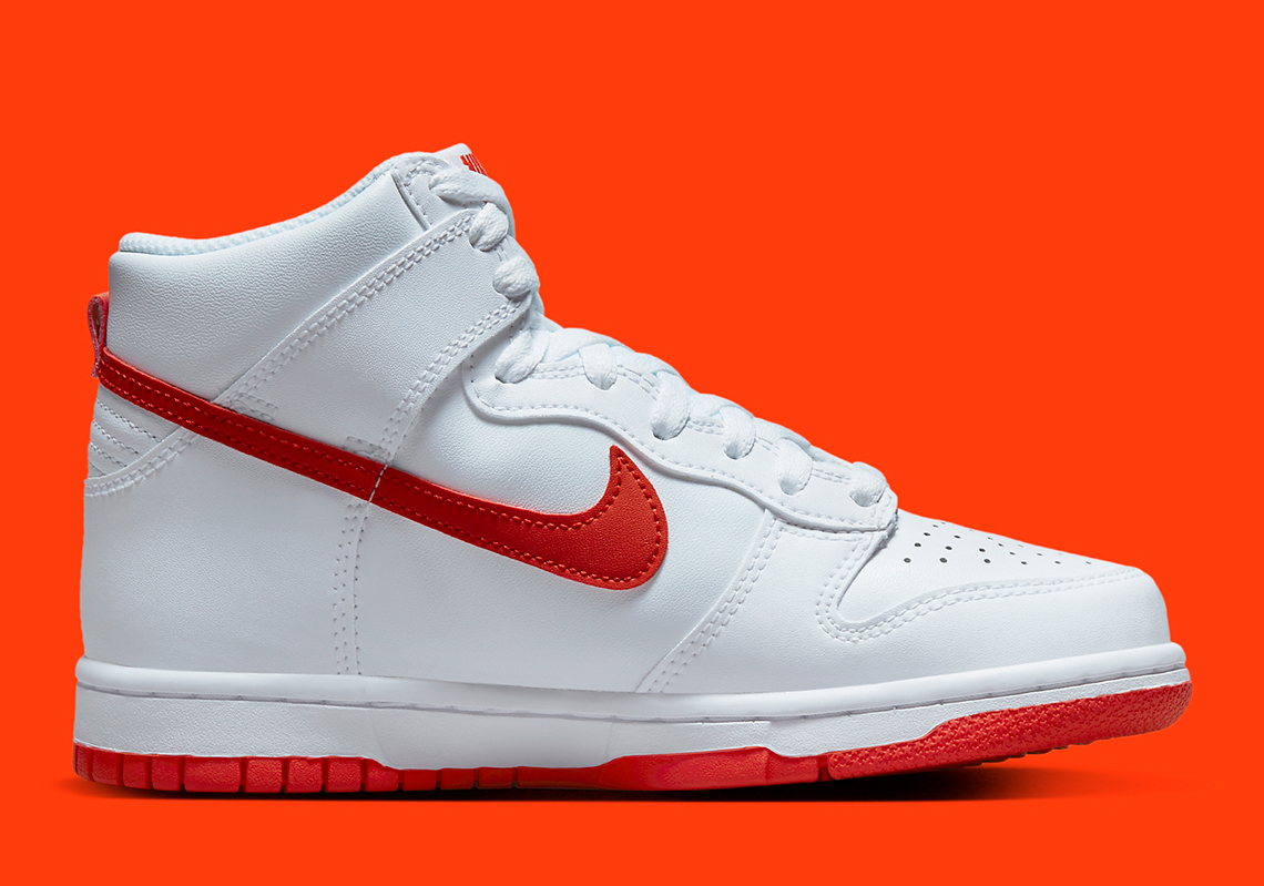 Nike Dunk High GS White Orange DB2179-111 | SneakerNews.com