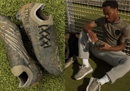 Raheem Sterling Assists Stone Island In Unveiling Its New Balance 574, Furon V7, And Kit Collaboration