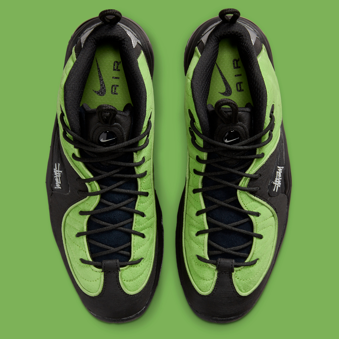 Stüssy x Nike Air Max Penny 2 Black/Vivid Green Release Date