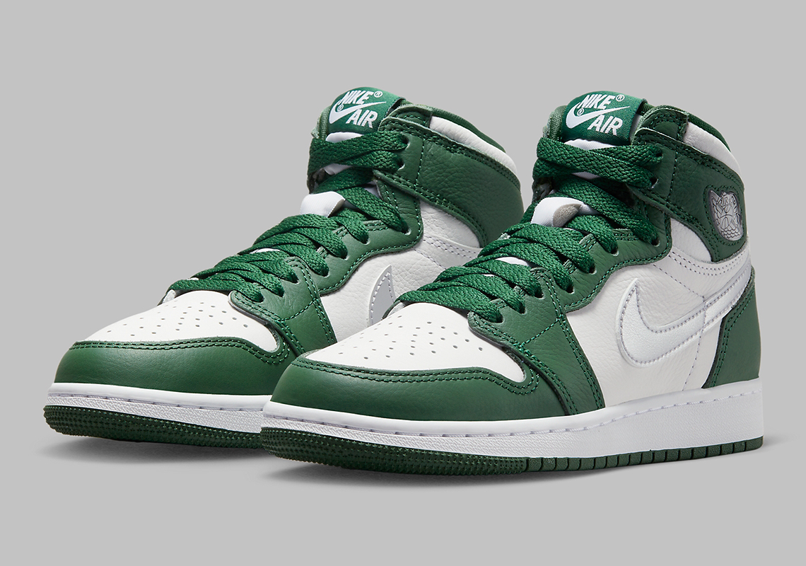 Green jordan 1 grade school sale