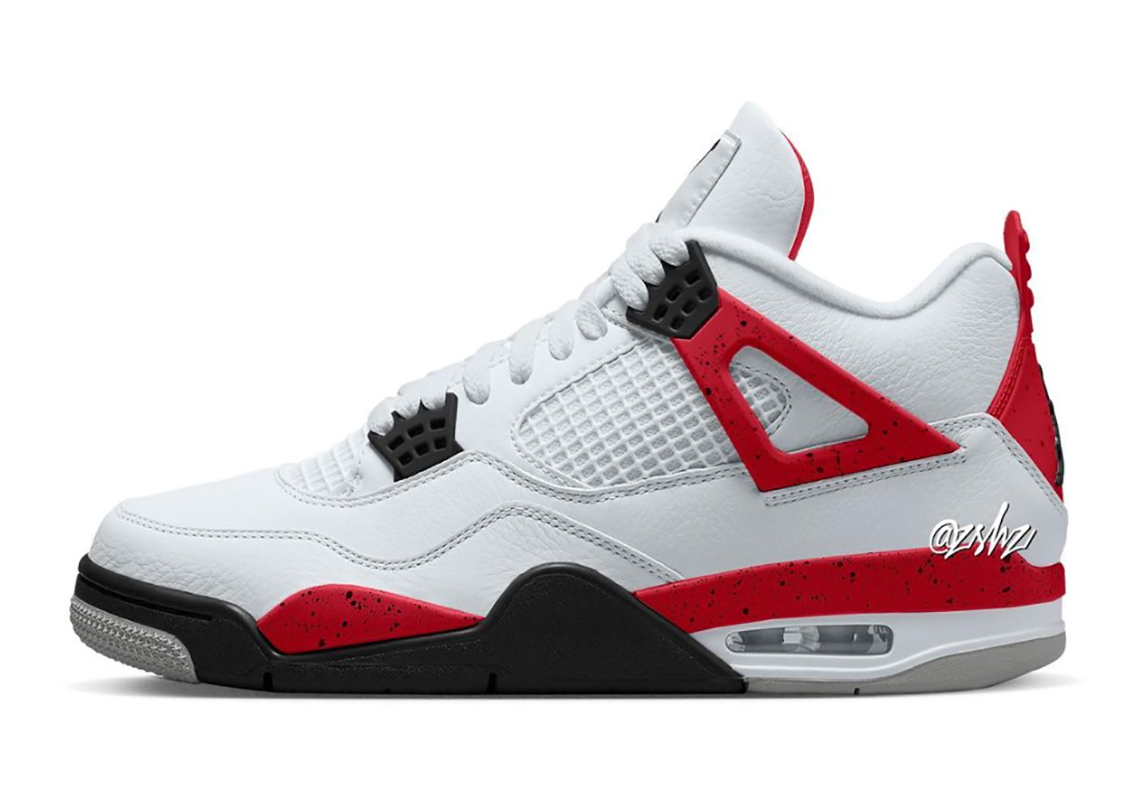 jordan 4s red and white