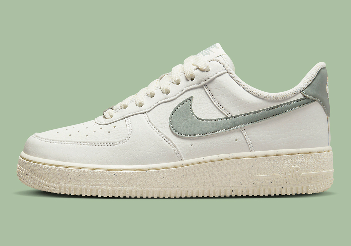 sage green and white air forces