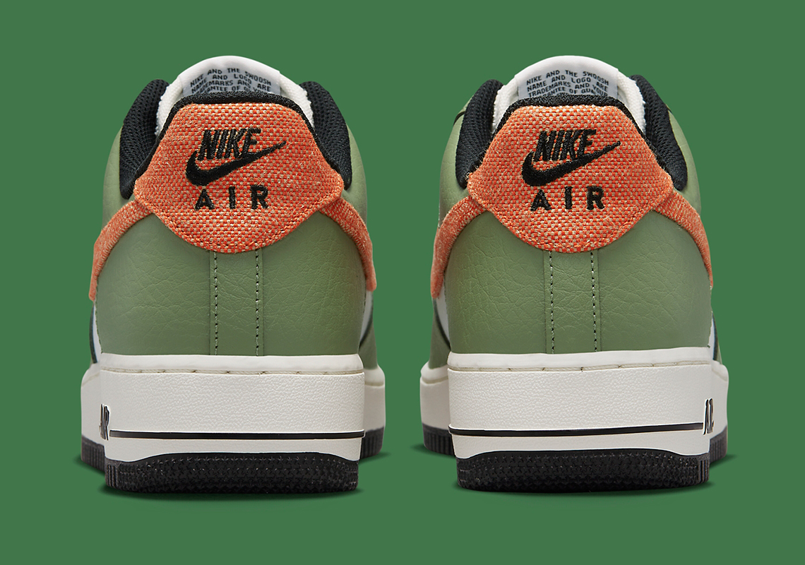 nike air force 1 low oil green safety orange FD0758 386 1