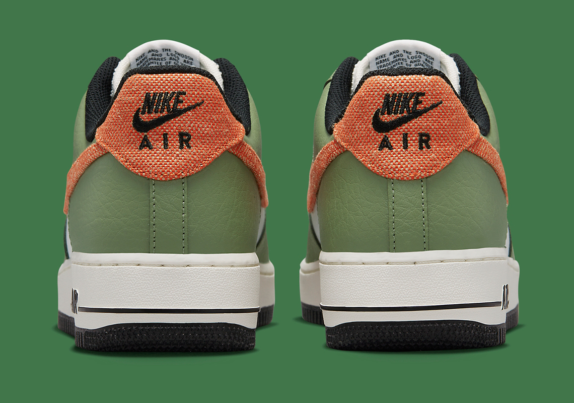 Nike Air Force 1 Low Oil Green Safety Orange Fd0758 386 1