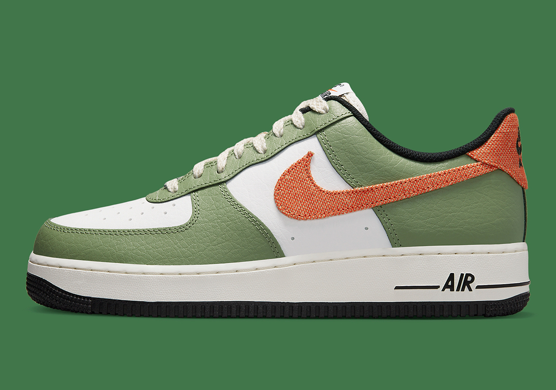 nike air force 1 low oil green safety orange FD0758 386 2