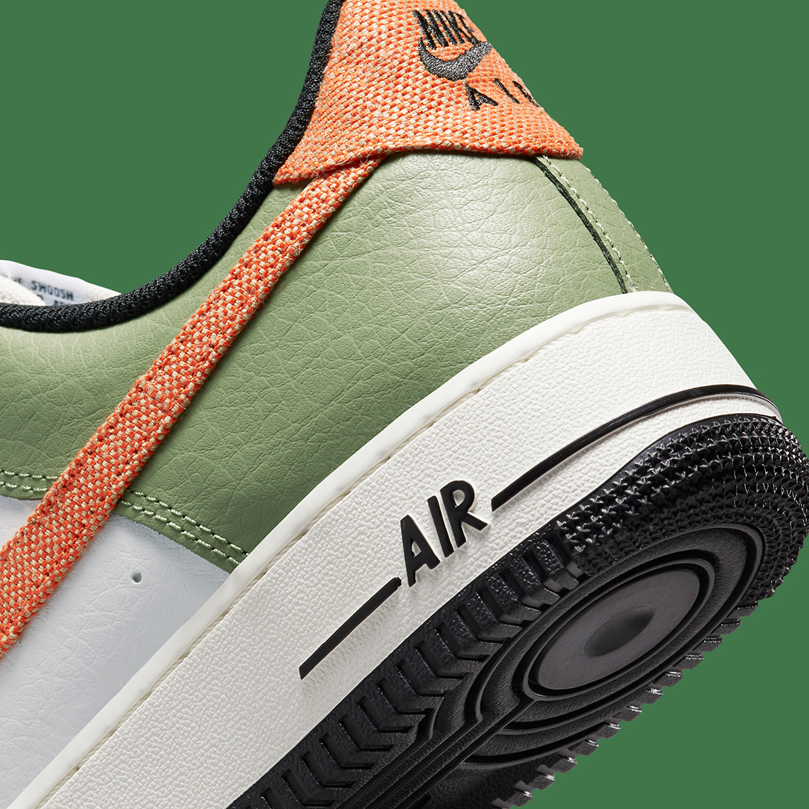 nike air force 1 low oil green safety orange FD0758 386 5