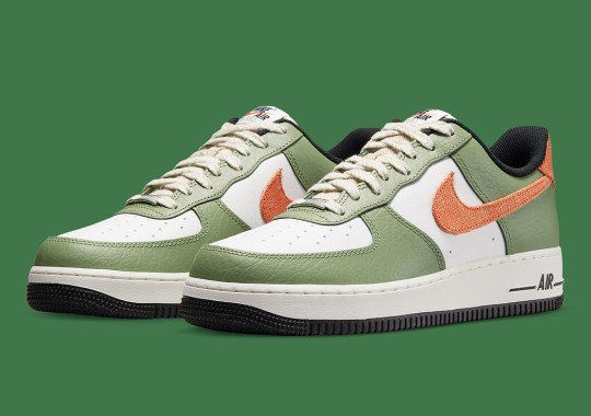 “Safety Orange” Swooshes Animate The Canvas Accents Of The Air Force 1 Low