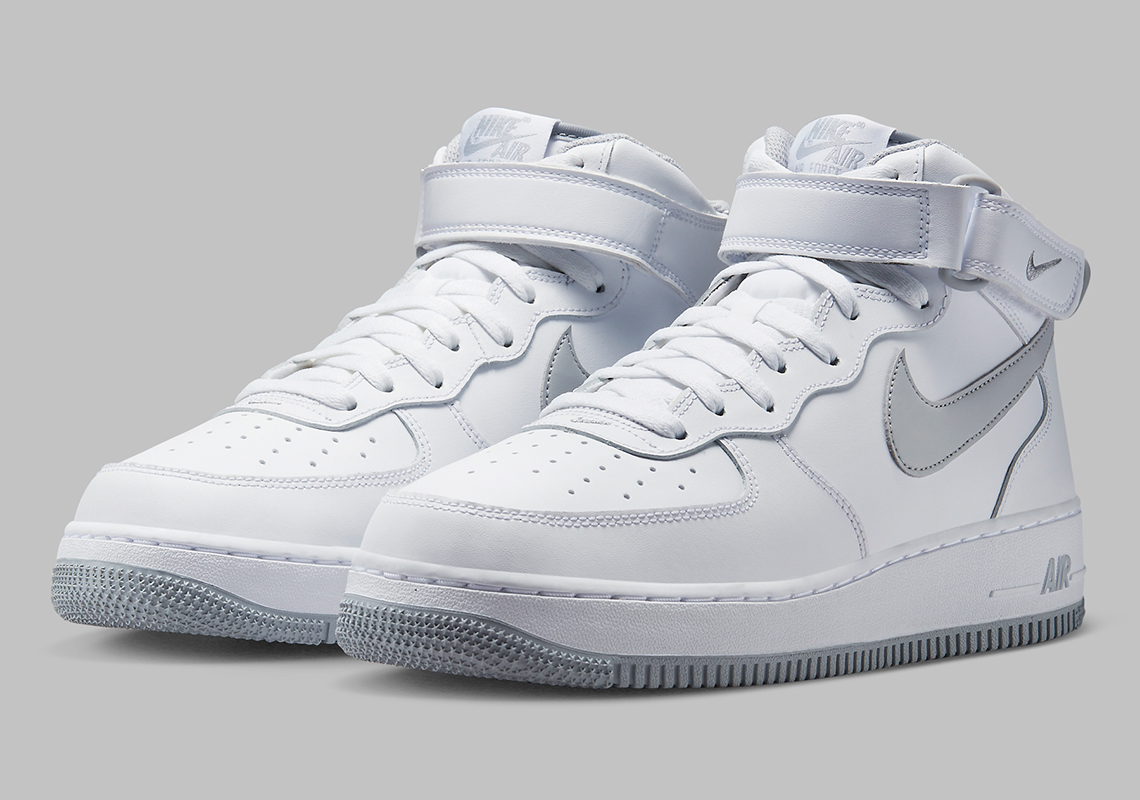 Nike Air Force 1 Mid '07 Wolf Grey/ Wolf Grey-white in Gray for