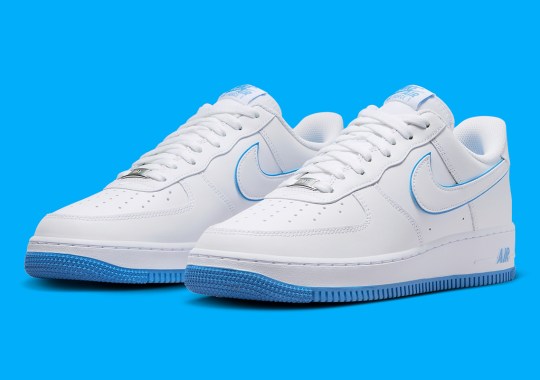 The Nike Air Force 1 Low Enjoys A Seldom “University Blue” Accent