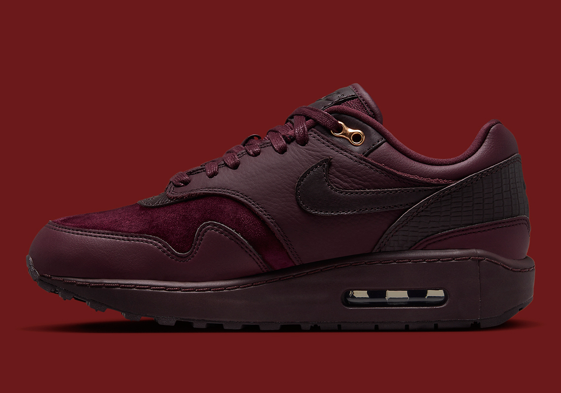 Nike air max store 1 premium burgundy