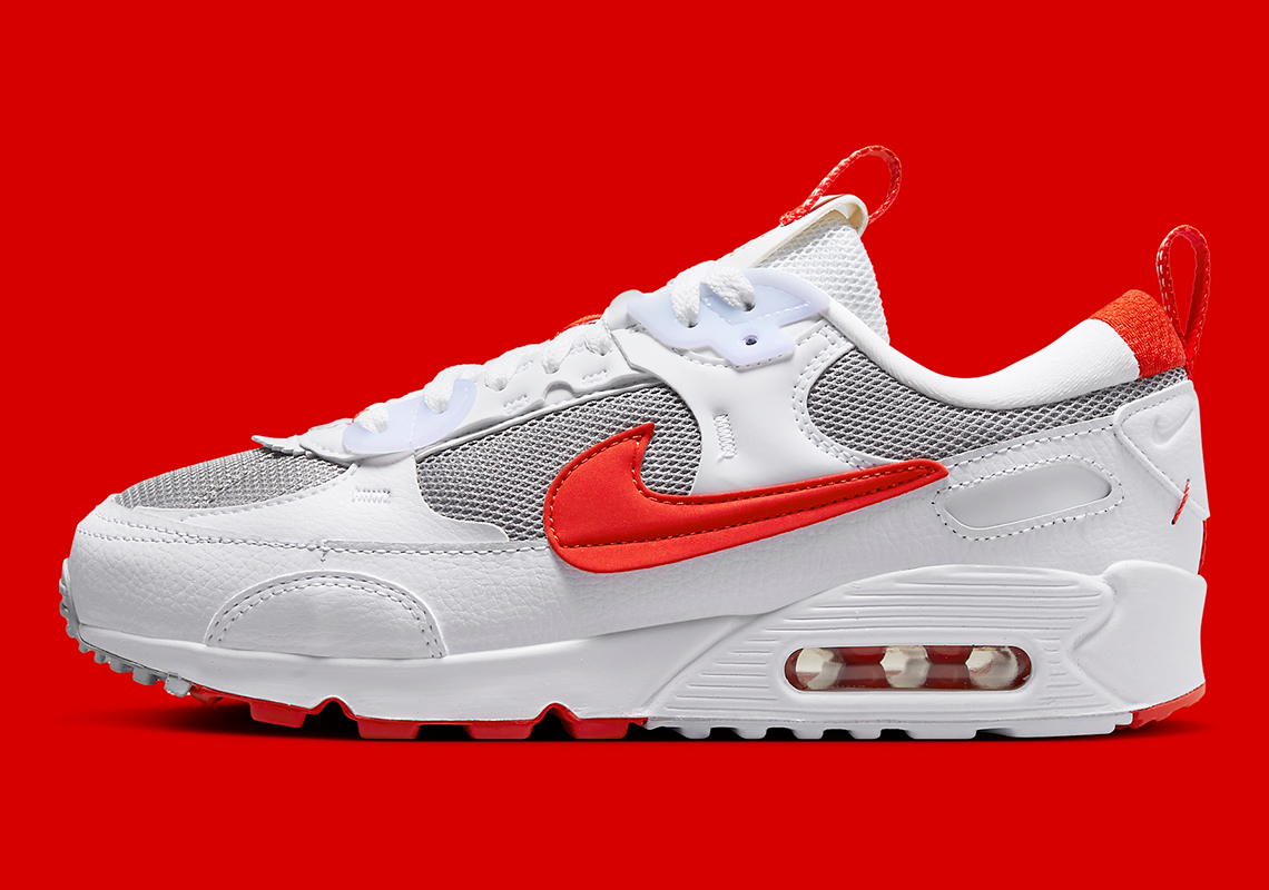 nike air max 90 futura white silver red FD9865 100 3