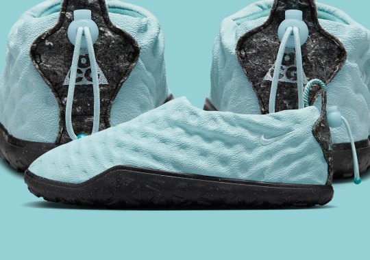 The Nike ACG Air Moc Features Ocean Bliss Blue Uppers