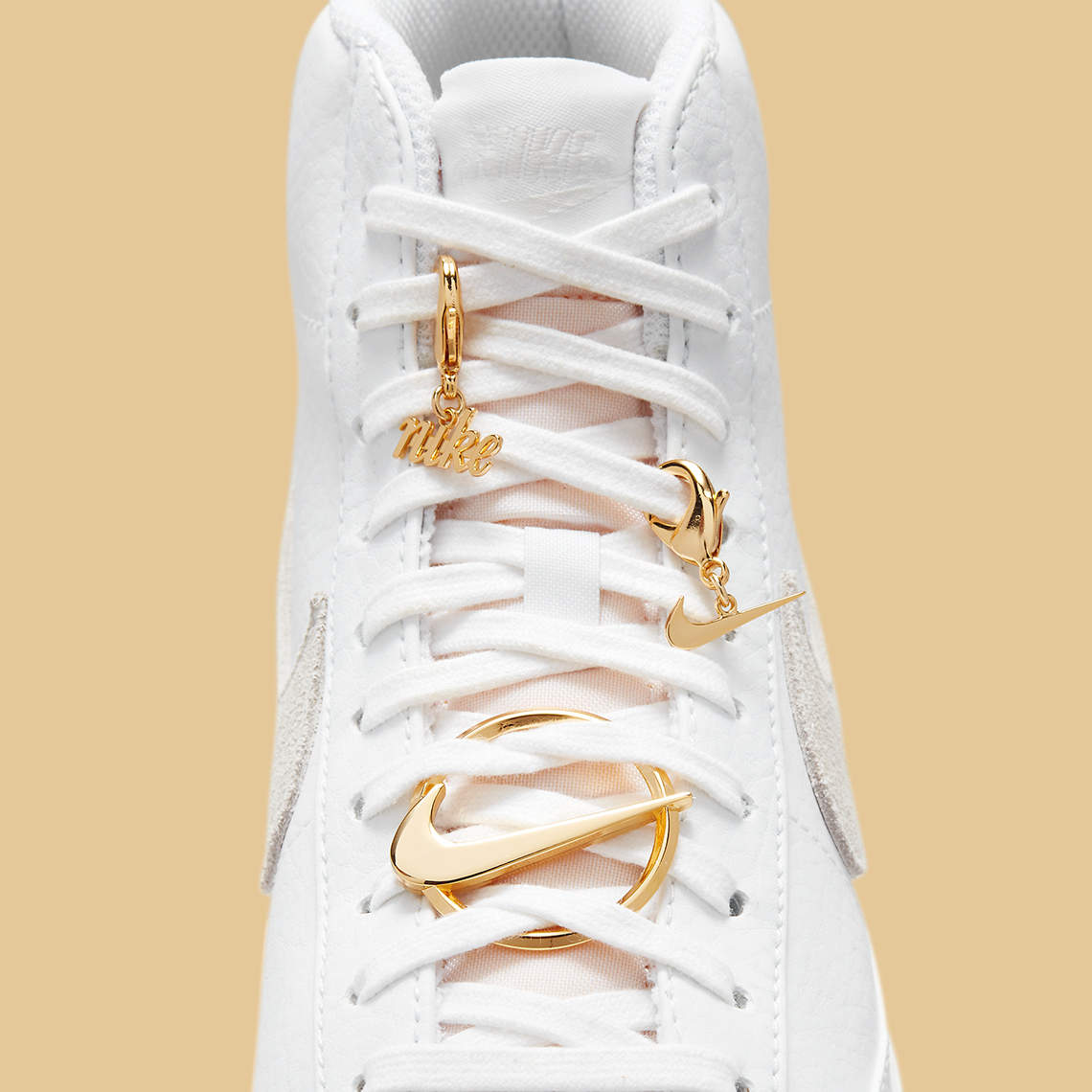 Nike Blazer Mid 77 Bling White Gold Fb8475 100 5