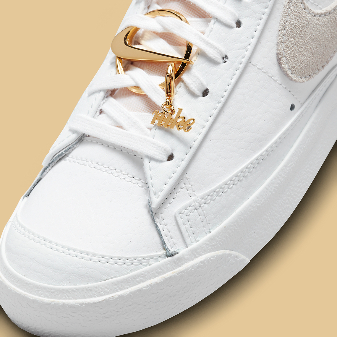 Nike Blazer Mid 77 Bling White Gold Fb8475 100 7