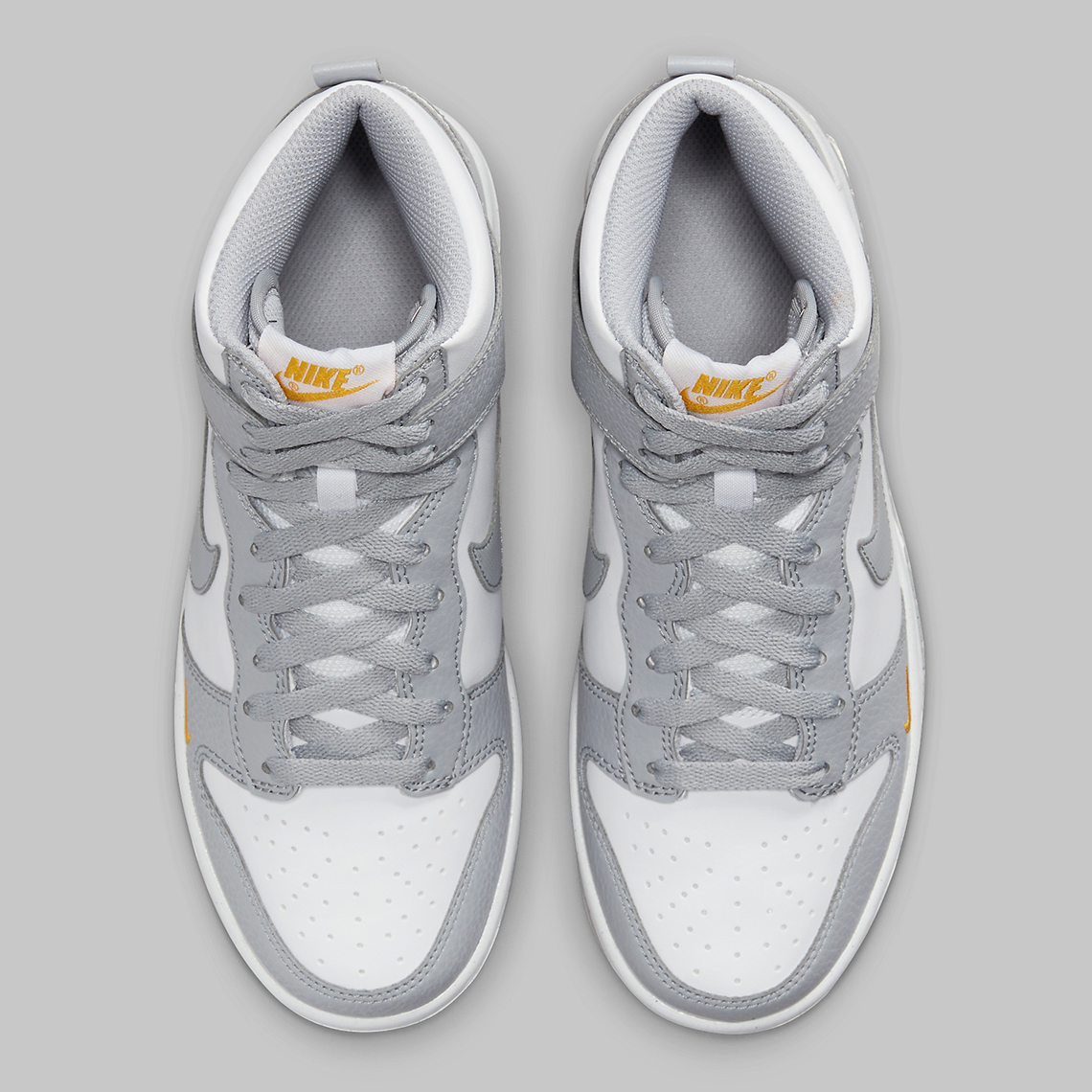 Nike Dunk High Gs Grey White Orange Fd9773 001 3