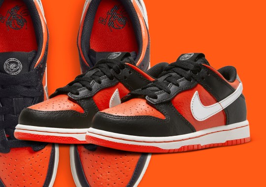 The Kid’s Nike Dunk Low “Martian” Features Bold Orange Flair
