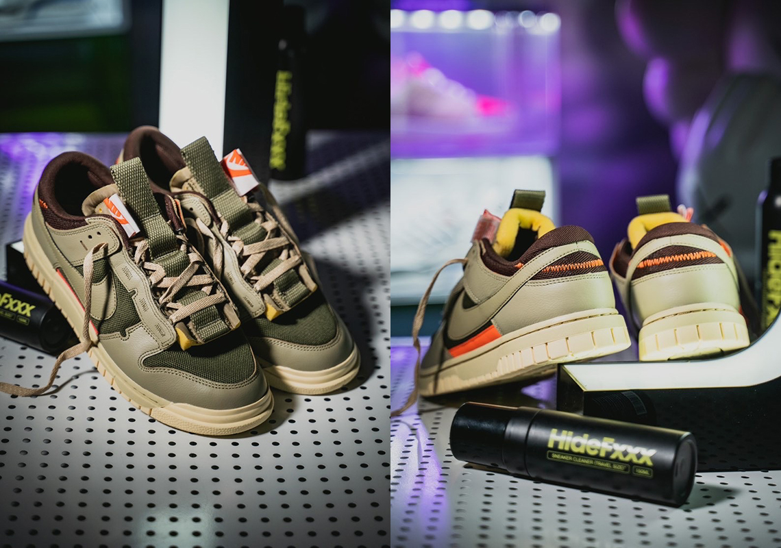 nike dunk low remastered olive green 5