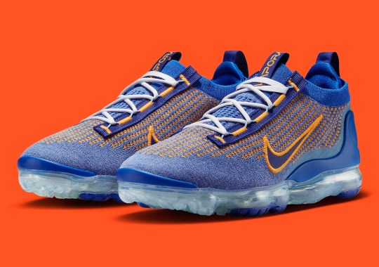 The Nike Vapormax Flyknit 2021 Emerges In Knicks-Friendly Blue And Orange