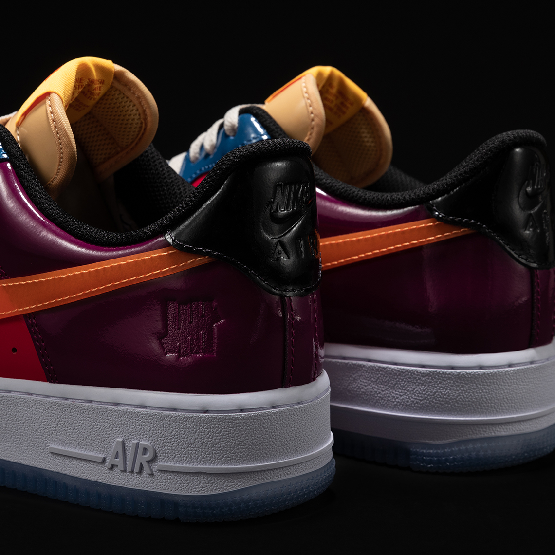 undefeated nike air force 1 patent total orange 2