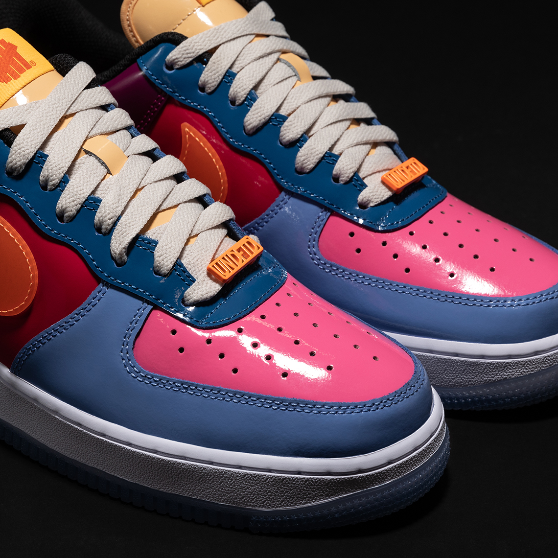 Pink blue and orange air force ones on sale