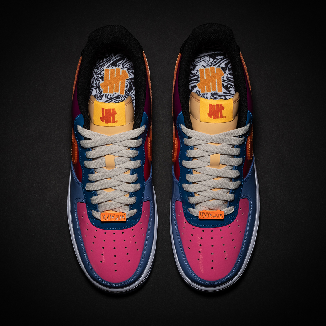 undefeated nike air force 1 patent total orange 5