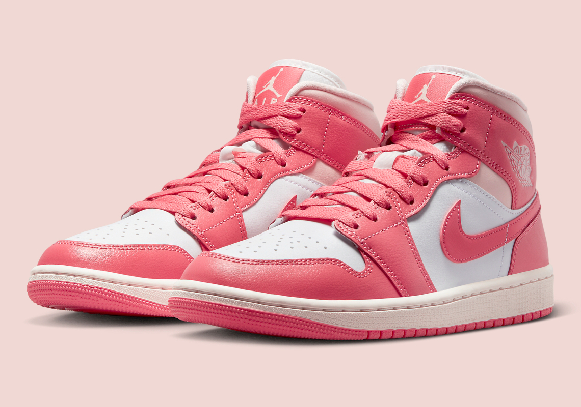 The Air Jordan 1 Mid "Strawberries & Cream" Gets Ready For Spring 2023