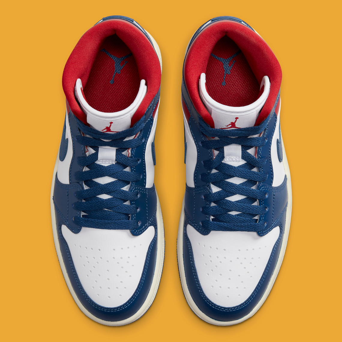 Jordan 1 blue red on sale laces