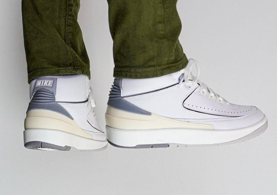 Air Jordan 2 White Cement Grey Sail Black DR8884-100 | SneakerNews.com