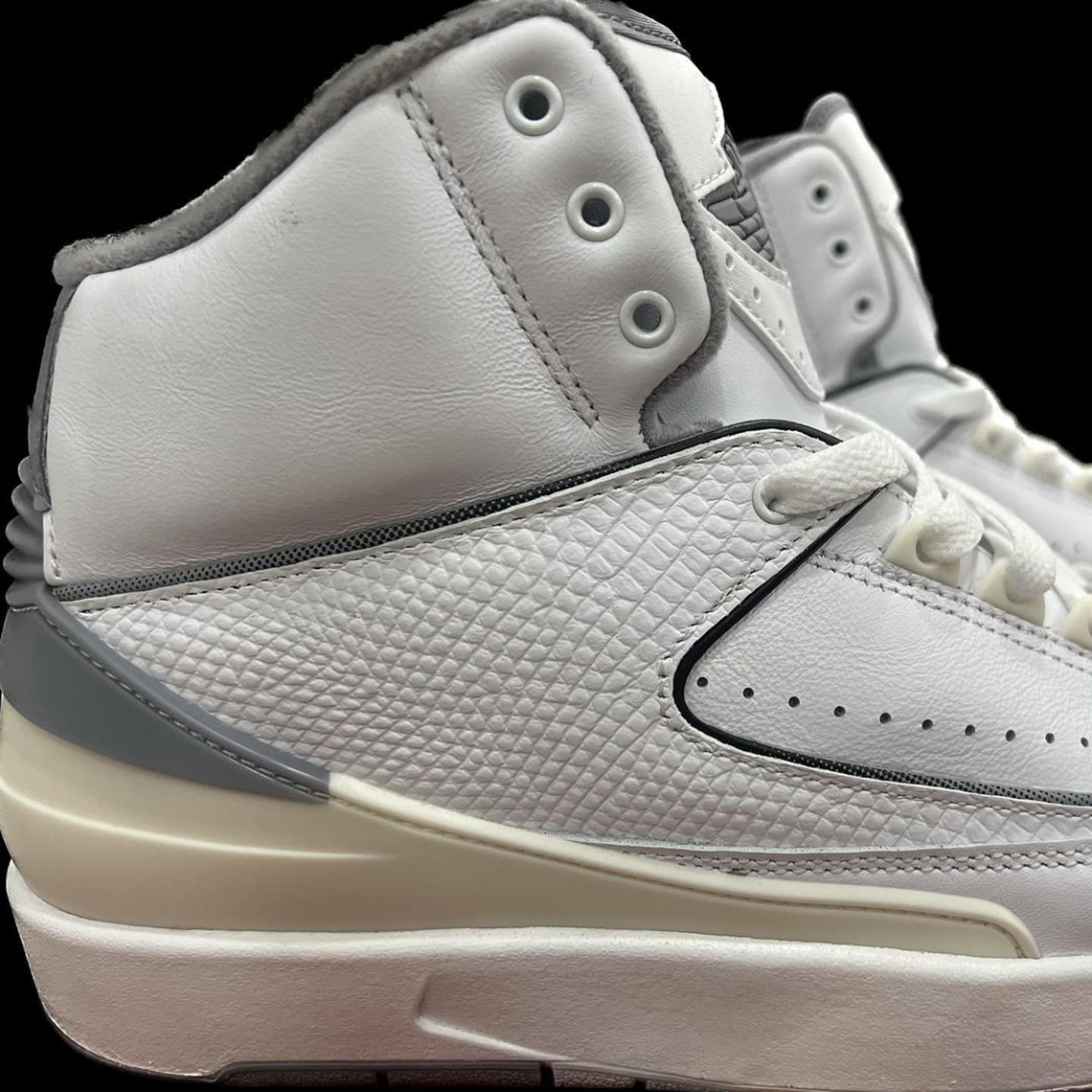 Air Jordan 2 White Cement Grey Sail Black DR8884-100 | SneakerNews.com