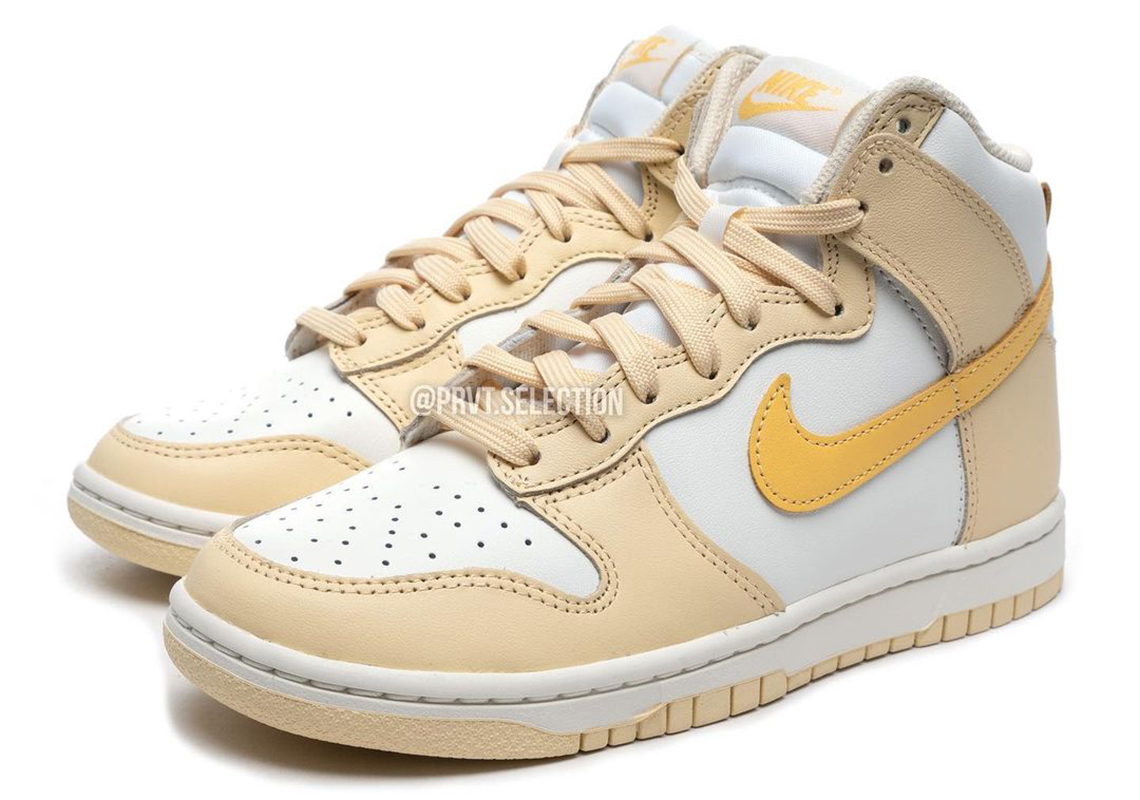 Nike Dunk High Tan Yellow 1