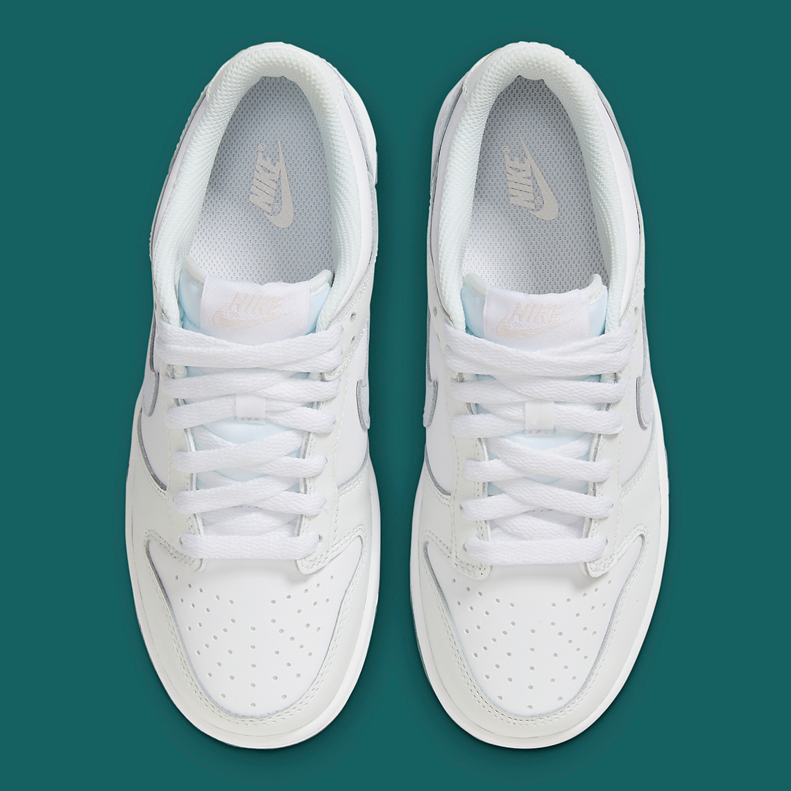 Nike Dunk Low GS White Green Grey FD9911-101 | SneakerNews.com